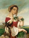 woman with a goat